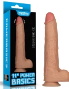 LoveToy Vibrator Realistic Power Basics 10 Moduri Vibratii PVC Natural 28.3 cm