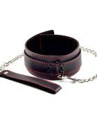LoveToy Zgarda si Lesa Piele Ecologica Negru/Rosu