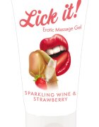 Lubry Lubrifiant Comestibil Lick-It Vin Spumant si Capsuni 50 ml