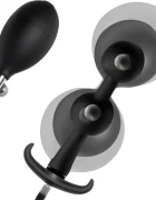 Master Series Bile Anale Gonflabile Ass Rattler cu Pompa Manuala Silicon Negru 20.3 cm