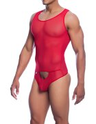 MOB Eroticwear Body Sexy Tullet Style Rosu L/XL