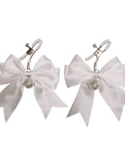 Mokko Toys Clame Sfarcuri Cute Bow cu Clopotei Alb