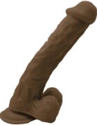 Mokko Toys Dildo Big Realistic cu Ventuza PVC Maro 27.5 cm