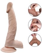 Mokko Toys Dildo Carlo Sliding&Bendable TPE Strat Dublu Natural 23 cm