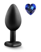 Mokko Toys Dop Anal Brighty Medium Silicon Negru/Albastru