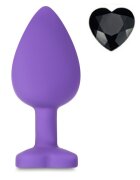 Mokko Toys Dop Anal Brighty Small Silicon Mov/Negru