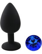 Mokko Toys Dop Anal Silicone Buttplug Large Silicon Negru/Albastru Guilty Toys