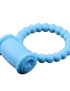 Mokko Toys Inel de Penis Beaded Ring cu Vibratii Silicon Albastru Good Vibes
