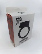 Mokko Toys Inel de Penis Beaded Ring cu Vibratii Silicon Negru Good Vibes