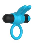 Mokko Toys Inel Penis Sapphire 10 Moduri Vibratii Silicon USB Albastru Simply Fun