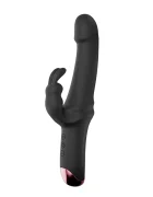 Mokko Toys Vibrator Great Realistic Rabbit 10 Moduri Vibratii Puternice Silicon USB Negru 22.5 cm