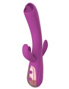 Mokko Toys Vibrator Iepuras Leila Vibrating&Licking Silicon USB Mov 22 cm Good Vibes
