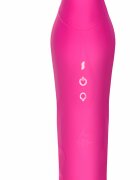 Mokko Toys Vibrator Masaj Claire 2 Motoare 10 Moduri Vibratii Heating Silicon USB Roz 23.7 cm Velvet Obsession