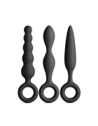 NsNovelties Set 3 Dopuri Anale Renegade Trio Kit Silicon Negru 12.7 cm