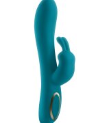 NsNovelties Vibrator Iepuras Obsessions Hera 10 Moduri Vibratii Silicon USB Verde 21.2 cm