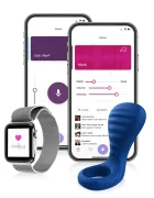 OhMiBod Inel Penis Nex3 BlueMotion Bluetooth Control Silicon Albastru USB