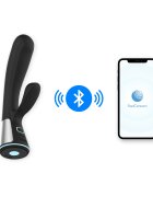 OhMiBod Vibrator Rabbit Fuse Bluetooth App Connect Silicon USB Negru 18 cm