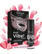 Orgie Gel Stimulator Kissable Vibrator Lichid Dual Vibe! Aroma Gin tonic si Capsuni 15 ml