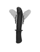 Ouch! Vibrator Realist Hand Held 10 Moduri Vibratii Silicon Lichid Negru USB
