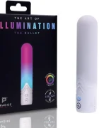 PARADISE Vibrator Illumination The Bullet Control Aplicatie Mobila Lumina Led Silicon USB Magnetic Alb 11.8 cm