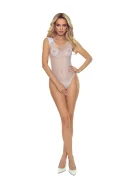 Passion Body Sexy Crotchless Elastic Alb S-L
