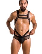 Passion Body Victor din Piele Ecologica si Plasa Negru L/XL