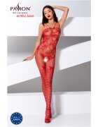 Passion Bodystocking Crotchless Erotic Bow Rosu S-L