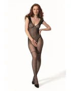 Passion Bodystocking Crotchless Negru S-L