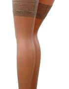 Passion Ciorapi cu Autosustinere Cusaturi Verticale 17 DEN Visone M/L