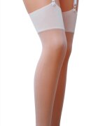 Passion Ciorapi Sexy cu Banda Lata 17 DEN Ecru M/L