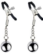Passion Labs Clame Sfarcuri Clamps with Beads Argintiu/Negru Nipple Stim