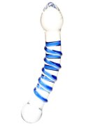 Passion Labs Dildo Dublu Double Spiral Sticla Premium Transparent 21 cm Glass Series