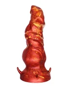 Passion Labs Dildo Fantasy No. 52 cu Ventuza Silicon Lichid Rosu 19.5 cm