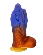 Passion Labs Dildo Fantasy No. 57 cu Ventuza Silicon Lichid Multicolor 21.6 cm