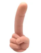 Passion Labs Dildo Forefinger Dildo Baza cu Ventuza Silicon Lichid Natural 19 cm