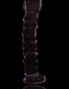 Passion Labs Dildo Ribbed Sticla Premium Transparent 17 cm Glass Series