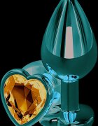 Passion Labs Dop Anal Brilliant Anal Plug Small Rose Gold Piatra Albastra
