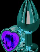 Passion Labs Dop Anal Brilliant Anal Plug Small Rose Gold Piatra Verde Deschis