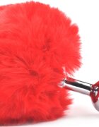 Passion Labs Dop Anal Bunny Buttplug Small Argintiu/Rosu Mystery