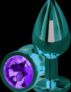Passion Labs Dop Anal Charm Anal Plug Small Rose Gold Piatra Verde Deschis