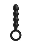 Passion Labs Dop Anal cu Inel Anal Plug Large Silicon Negru 14.5 cm Mystery