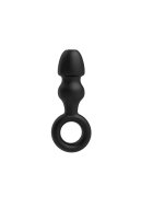 Passion Labs Dop Anal cu Inel Anal Plug Small Silicon Negru 9.1 cm Mystery