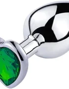 Passion Labs Dop Anal Hearty Buttplug Small Argintiu/Verde Inchis