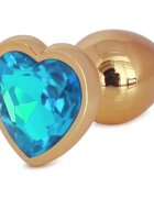 Passion Labs Dop Anal Hearty Buttplug Small Auriu/Albastru Deschis