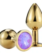 Passion Labs Dop Anal Metallic Buttplug Large Auriu/Mov Deschis