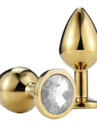 Passion Labs Dop Anal Metallic Buttplug Large Auriu/Transparent