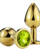Passion Labs Dop Anal Metallic Buttplug Medium Auriu/Verde Deschis