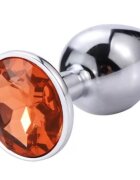 Passion Labs Dop Anal Metallic Buttplug Small Argintiu/Portocaliu