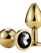 Passion Labs Dop Anal Metallic Buttplug Small Auriu/Negru