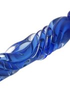 Passion Labs Real Tip Dildo Sticla Premium Albastru 16 cm